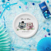 新郎新婦結婚紙プレート ペーパープレート (パーティー)