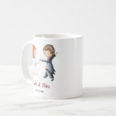 新郎新婦結婚踊りのマグカップ コーヒーマグカップ (正面左)