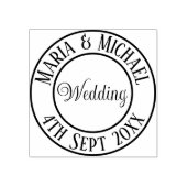 新郎新婦赤面ピンク結婚ズ ラバースタンプ (インプリント)