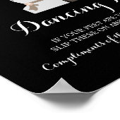 新郎新婦踊り足ビーチサンダル結婚ズサイン ポスター (角)