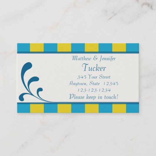 新郎新婦連絡情報カード コーリングカード (正面)