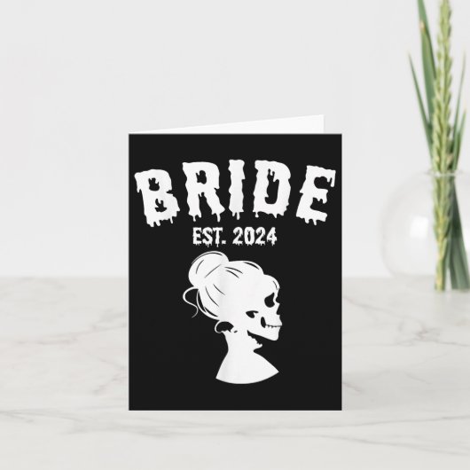 新郎新婦2024スケルトンカップルマッチング結婚ズ カード (正面)
