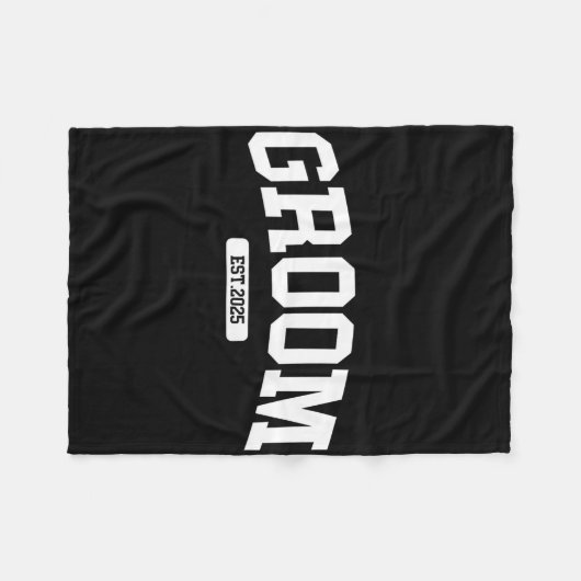 新郎新婦2025たった今結婚しましたカップル婚約W フリースブランケット (正面(横))