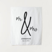 新郎新婦 ウェディングバックドロップ オーダーメイド 姓 日付 タペストリー (正面)