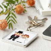 新郎新婦 キーホルダー (側面)