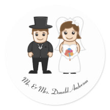 新郎新婦 – サークルシール