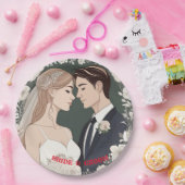 新郎新婦 ペーパープレート (パーティー)