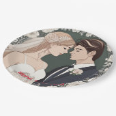 新郎新婦 ペーパープレート (アングル)