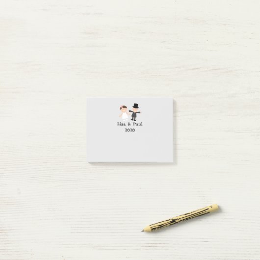 新郎新婦 ポストイット (デスク上)