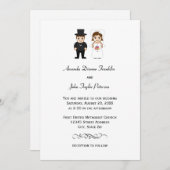 新郎新婦 – 結婚式招待状 招待状 (正面/裏面)