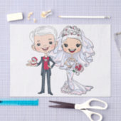 新郎新婦 薄葉紙 (クラフト)