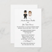 新郎新婦 – 3x5カップルのシャワー招待状 招待状 (正面/裏面)