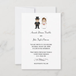 新郎新婦 – 3x5結婚式招待状 招待状