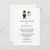 新郎新婦 – 3x5結婚式招待状 招待状 (正面/裏面)