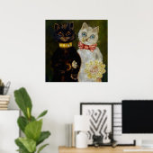 「新郎新婦」by Louis Wain ポスター (ホームオフィス)