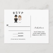 新郎新婦 – RSVPポストカード インビテーションポストカード (裏面)