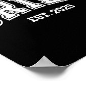 新郎新婦Est。2025レトロたった今結婚しましたカップルW ポスター (角)