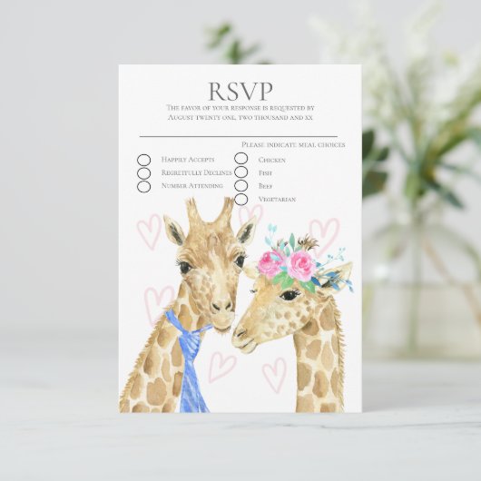新郎新婦Giraffe Wedding RSVP (スタンド正面)