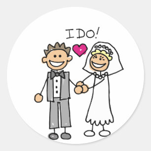 新郎新婦I誓う結婚式RSVP日付を保存 ラウンドシール