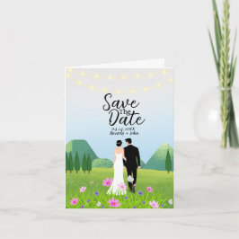 新郎新婦Save the Date結婚式招待状 招待状