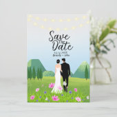 新郎新婦Save the Date結婚式招待状 招待状 (スタンド正面)