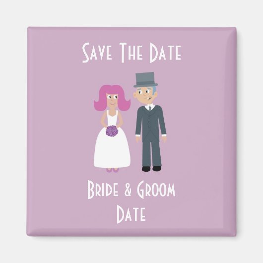 新郎新婦Save The Date Magnet マグネット (正面)