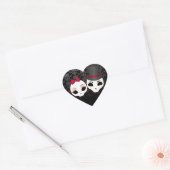 新郎新婦Skullies （赤）ハートシール ハートシール (封筒)