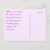 新郎新婦Skullies (Violet)日付を保存 案内ポストカード (裏面)