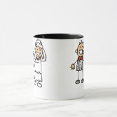 新郎新食べ物を与え婦 マグカップ (中央)