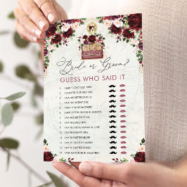 新郎旅行マップブライダルシャワーゲームカード 招待状