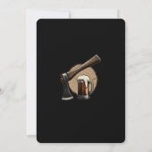 新郎最後の抵抗 ビールと斧投げ独身パーティ 招待状 (裏面)