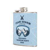 新郎最後の滑走 スキー場での週末パーティー チーム グルーム フラスク (左)