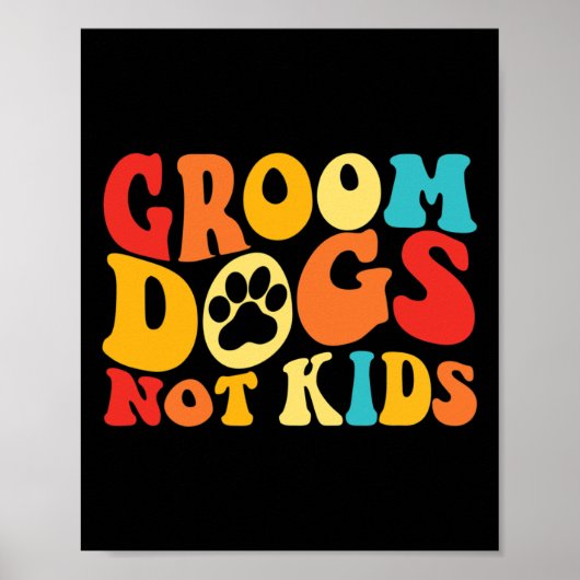 新郎犬ではない子供おもしろい犬かわいいミームGroovy Vi ポスター (正面)