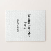 新郎独身パーティー名 日付 シンプル ミニマル ベストマン ジグソーパズル (横)