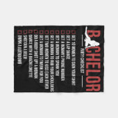 新郎独身最後のパーティチェックリスト 面白い 新郎の最後の独身パーティ フリースブランケット (正面(横))