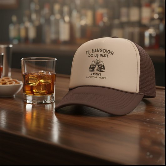 新郎独身最後の夜を祝おう!ハングオーバーまで私たちを分かたぬもの(Til Hangover Do U キャップ