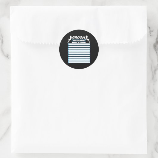 新郎独身最後の夜 チェックリスト - 新郎のためのタスク ラウンドシール (バッグ)