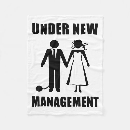 新郎独身最後の夜 結婚式 新しい男 面白い フリースブランケット (正面)