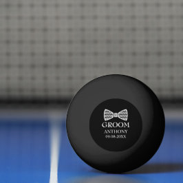 新郎独身最後の夜 黒 モダン ウェディング 卓球ボール