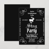 新郎独身最後の宴 参加案内 招待状 (正面/裏面)