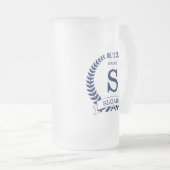 新郎用イニシャルマグ フロストグラスビールジョッキ (正面右)