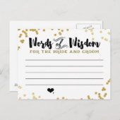 新郎用メタル金ゴールドアドバイスカード アドバイスカード (正面/裏面)