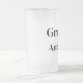 新郎白黒名前をカスタムするギフト結婚ズ フロストグラスビールジョッキ (中央)