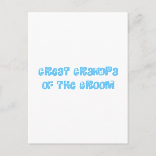 新郎素晴らしの祖父 ポストカード (正面)