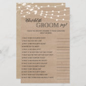 新郎素朴が何と言ったかブライダルシャワーゲーム (正面/裏面)