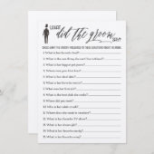 新郎素朴は何と言ったかブライダルシャワーゲーム エンクロージャーカード (正面/裏面)