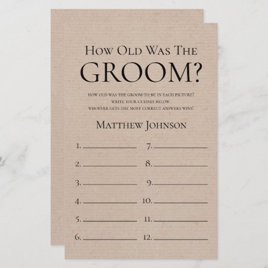 新郎素朴は何歳だった (正面/裏面)