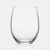 新郎結婚のパーソナライズされた父親 ステムなしワイングラス (左)