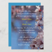 新郎結婚の両親の招きさくらんぼ 招待状 (正面/裏面)