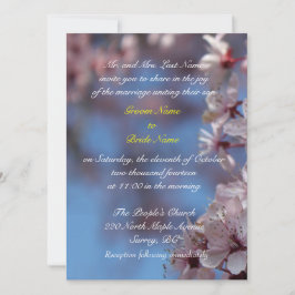 新郎結婚の両親の招きさくらんぼ 招待状